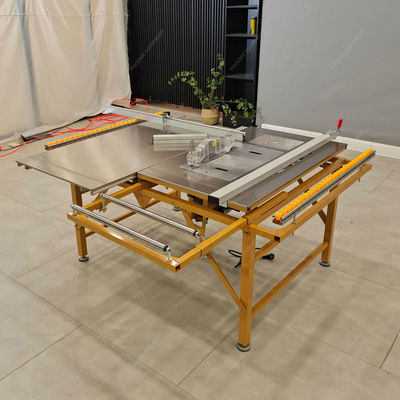 Macchina di taglio del compensato per seghe a tavolo scorrevole ad alta precisione con motore di seghe a mini panel PDMJ16