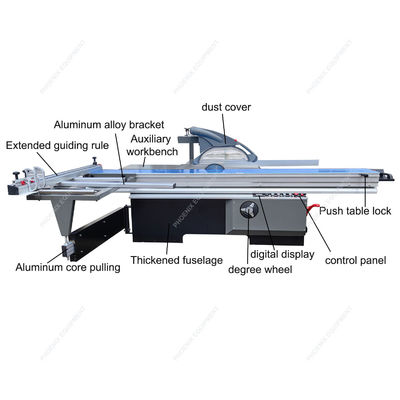 MJ3200 Tavola scorrevole per la lavorazione del legno completamente automatica segata a 45 gradi