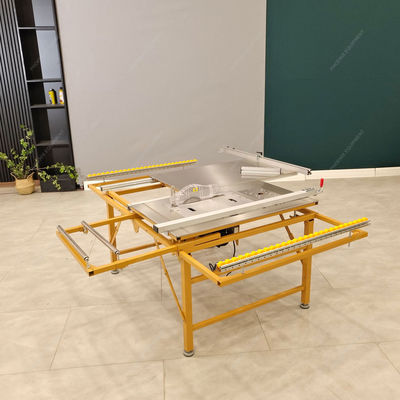 Seghe per taglio a pannelli per la lavorazione del legno con tavolo pieghevole portatile e tecnologia di segatura a scorrere