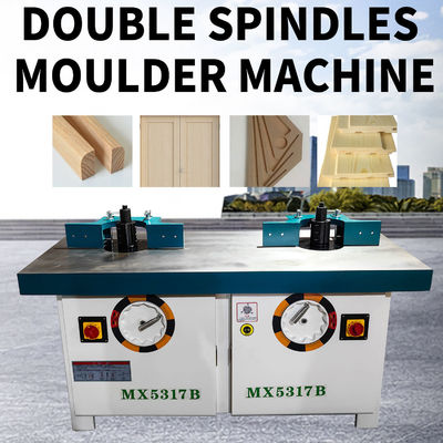 MX5317 Trimmer a rotore di tavolo a doppio mandrino, stampatrice, fresatura verticale per la lavorazione del legno