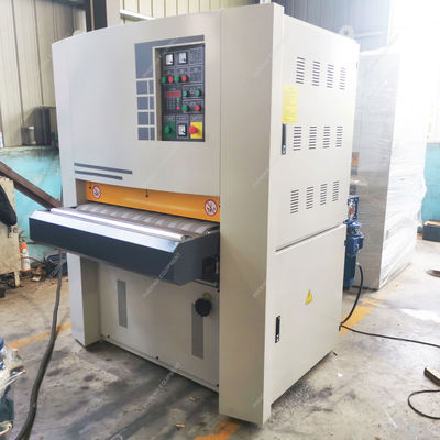 Macchina di levigatura a cintura multifunzionale a pianta di legno CNC doppio tavolo laterale automatico