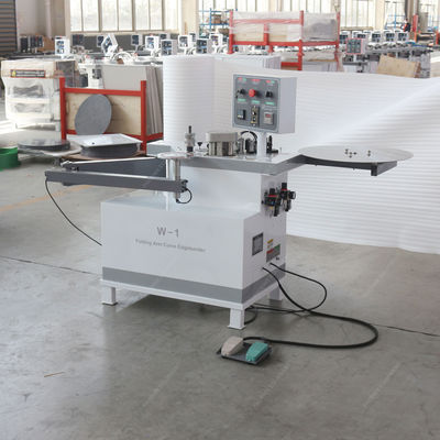 Voltaggio personalizzato 1.4kW W-1 MDF Curve Edge Bander Folding Arm Edge Banding Machine