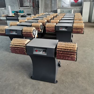 Manuale di lavorazione del legno doppio rullo tamburo spazzola Sander per piccole macchine di levigatura di legno massello