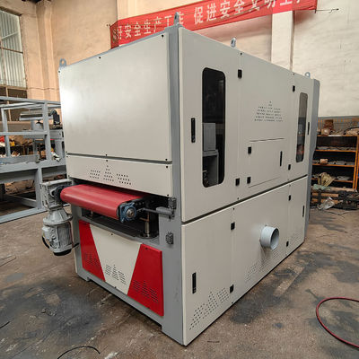 Potente 800mm Automatica Metallo Deburring Chamfering Sanding Machine con 7,5kw * 2 Potenza