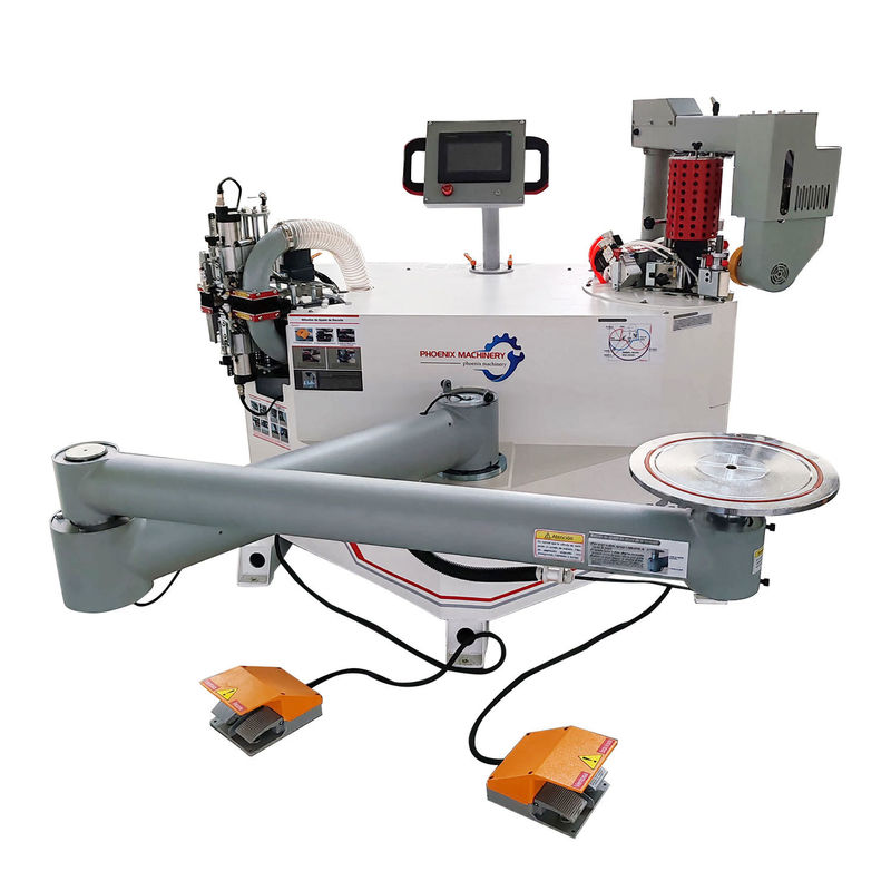 KN-700-3 Laser Precision Docking Folding Arm Curve Edge Banding Machine per porte per mobili