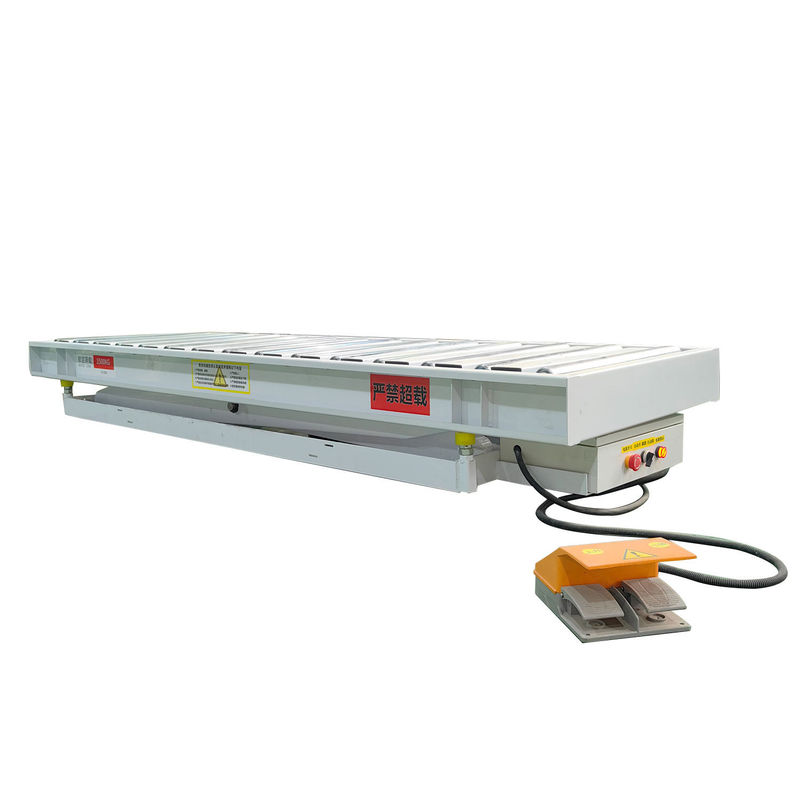 Carico effettivo 1500kg PDL01 3kw 380v/50hz Tavolo di sollevamento idraulico elettrico con dispositivo a rulli