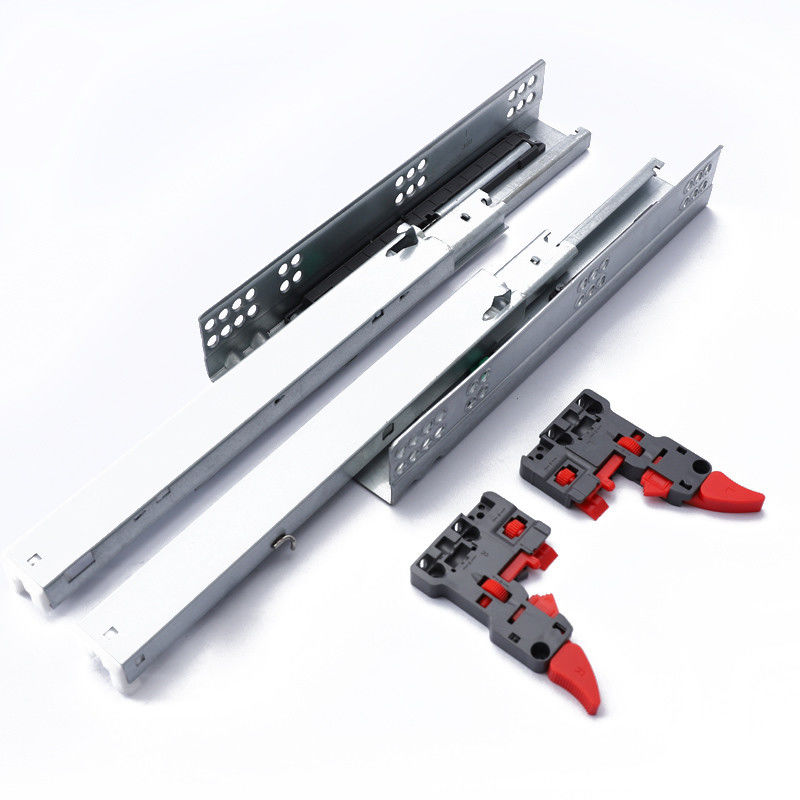 10 Set/ctn 303B-350 Ampliamento completo Ammorbidimento Slide nascosto 3 Pieghe Soft Close Undermount Drawer