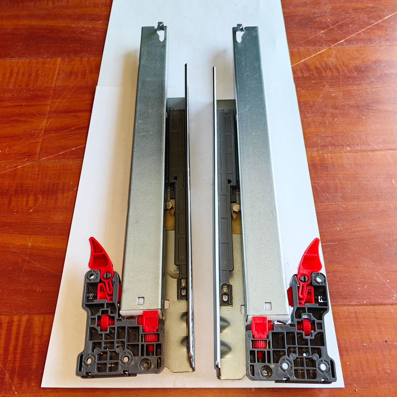 370 mm profondità di armadio nascosto fondo montaggio cassetto scivoli con chiusura morbida e spingere aperto