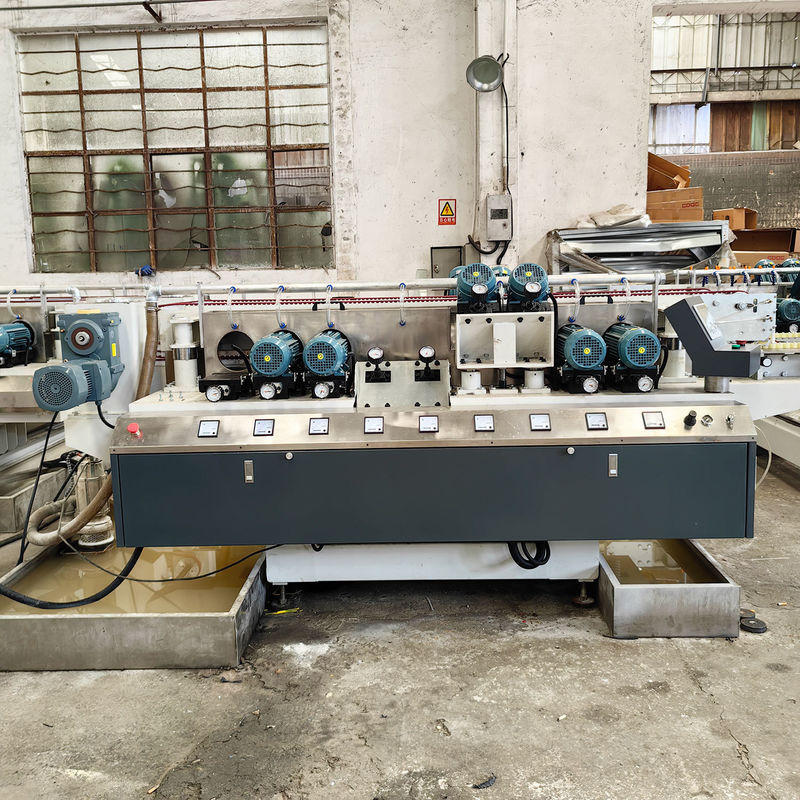 Voltaggio 380V/50Hz/3P Glass Double Edger Machine per la rettifica e la lucidatura a 1-8m/min
